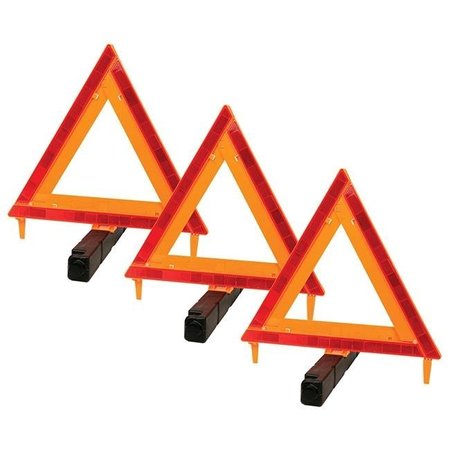 PERFORM TOOL Perform Tool PTL-W1498 Large Early Warning Roadside Emergency Reflective Triangle; Pack of 3 PTL-W1498